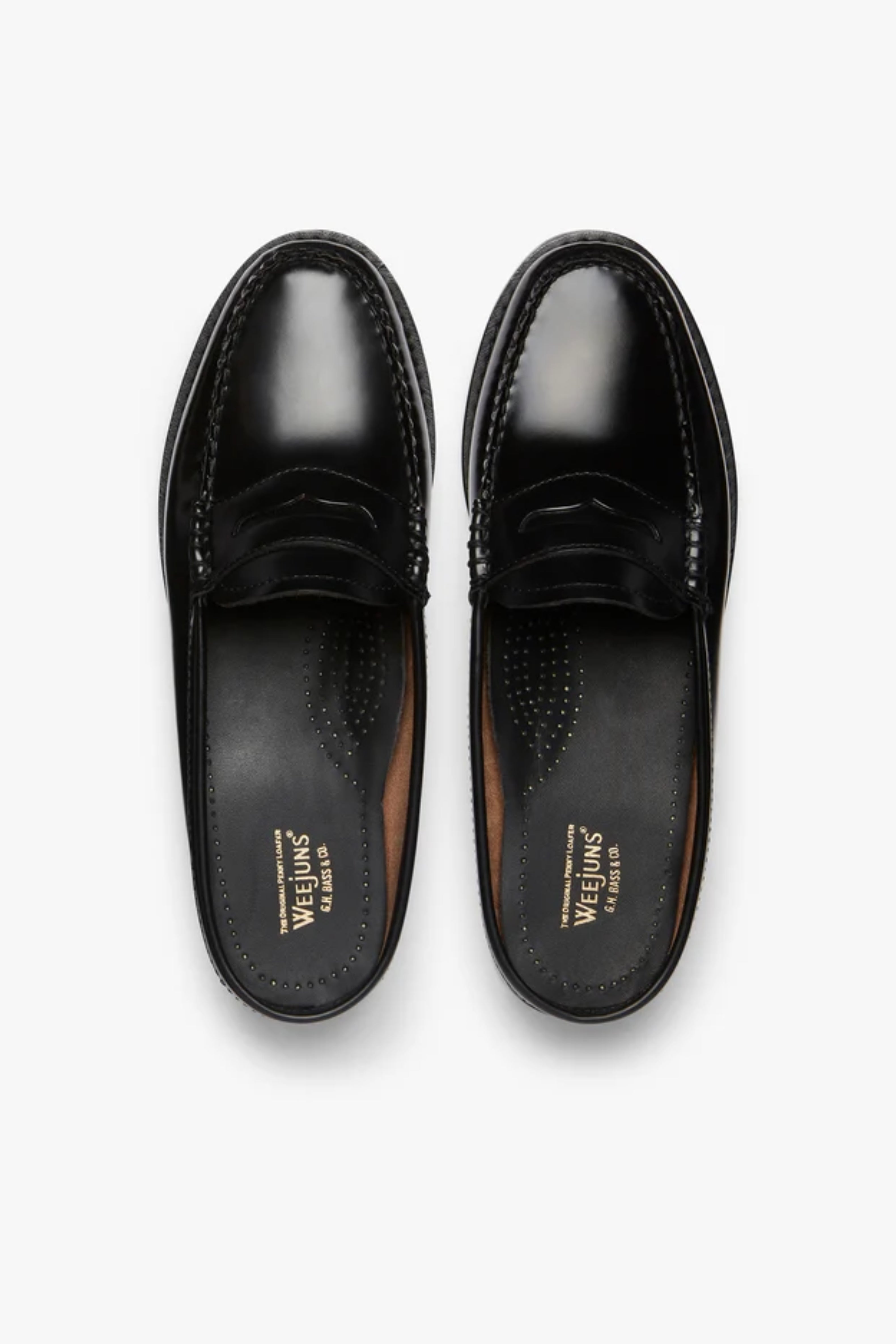 Black loafer mules shop