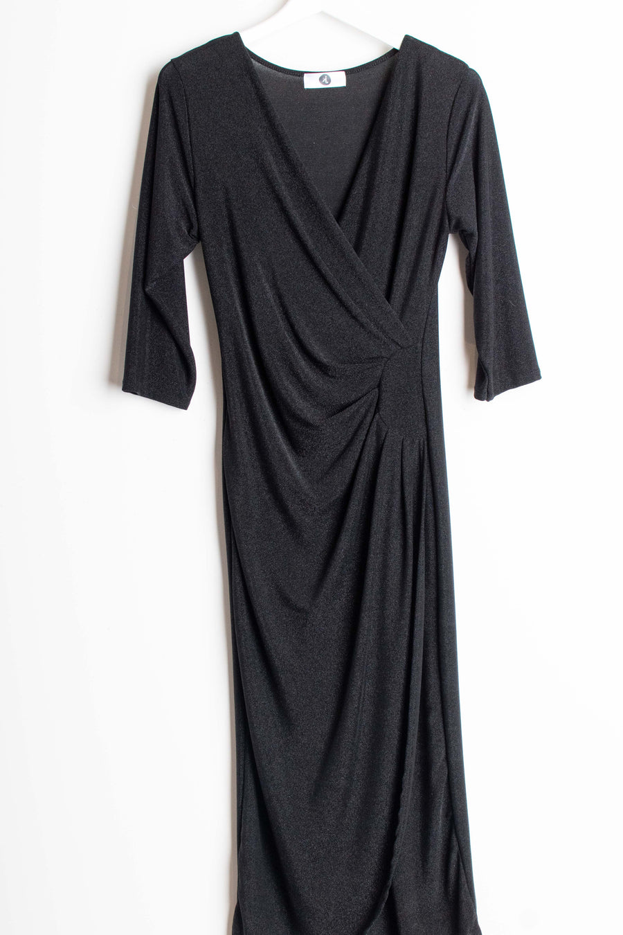 jackieandkate Kleid Glitzer V-Ausschnitt schwarz