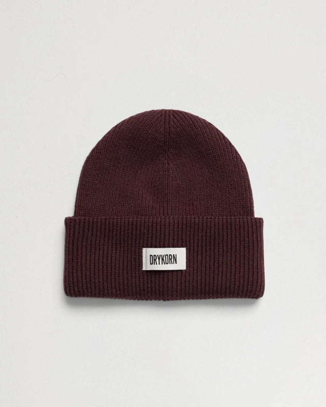 Drykorn Strickmütze Loah_3 deep mahogany