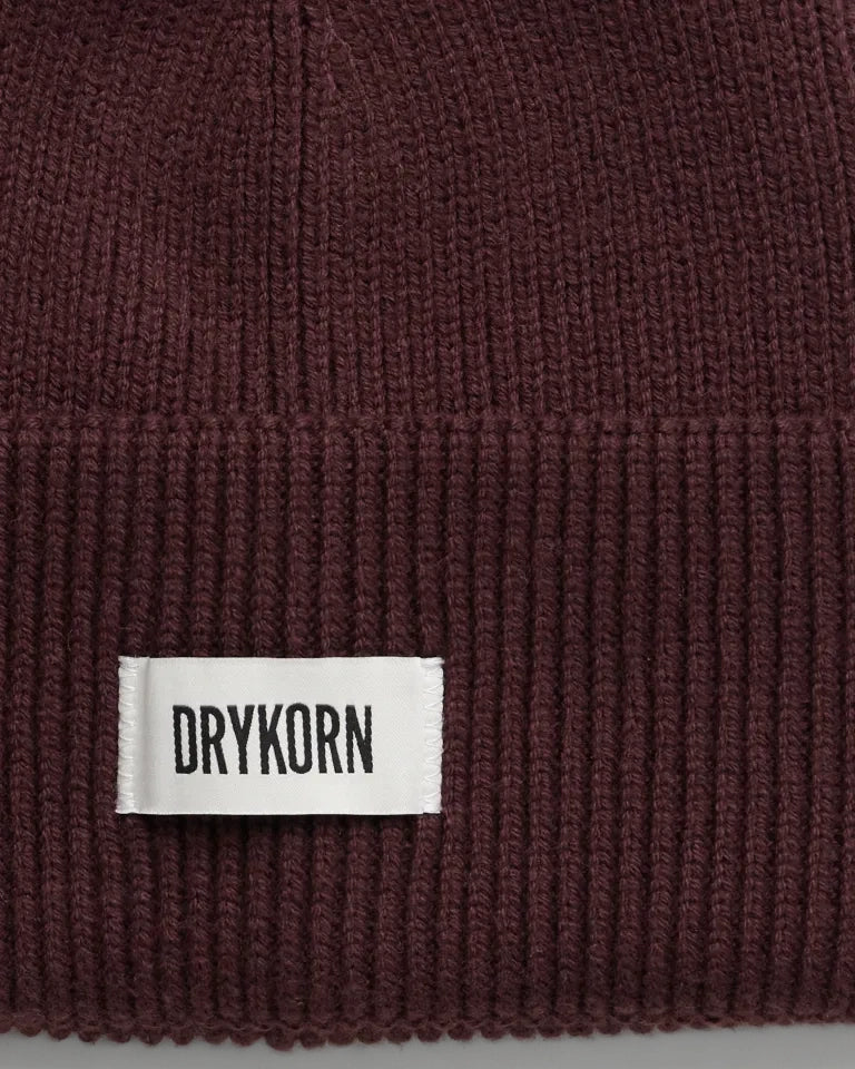 Drykorn Strickmütze Loah_3 deep mahogany