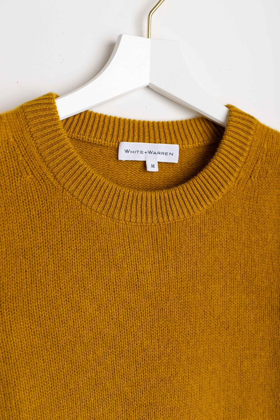 White+Warren Pullover Puff Sleeve antique gold heather