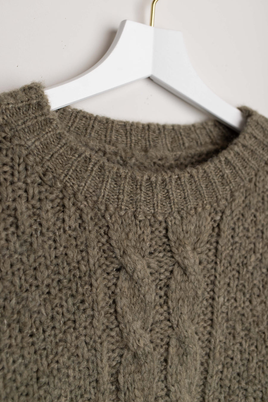 jackieandkate Pullover Zopfstrick salbei