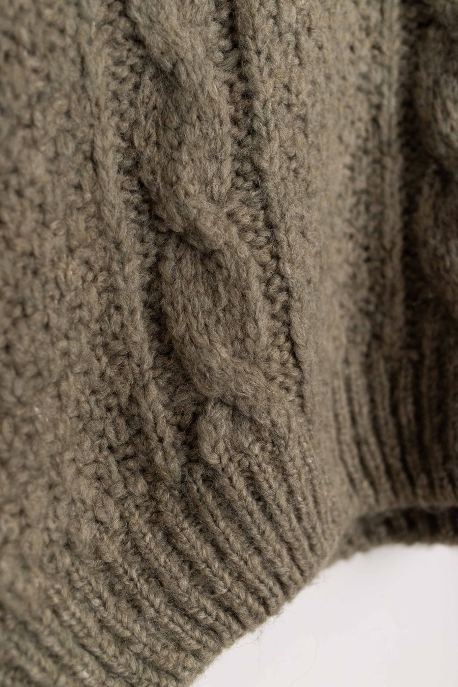 jackieandkate Pullover Zopfstrick salbei