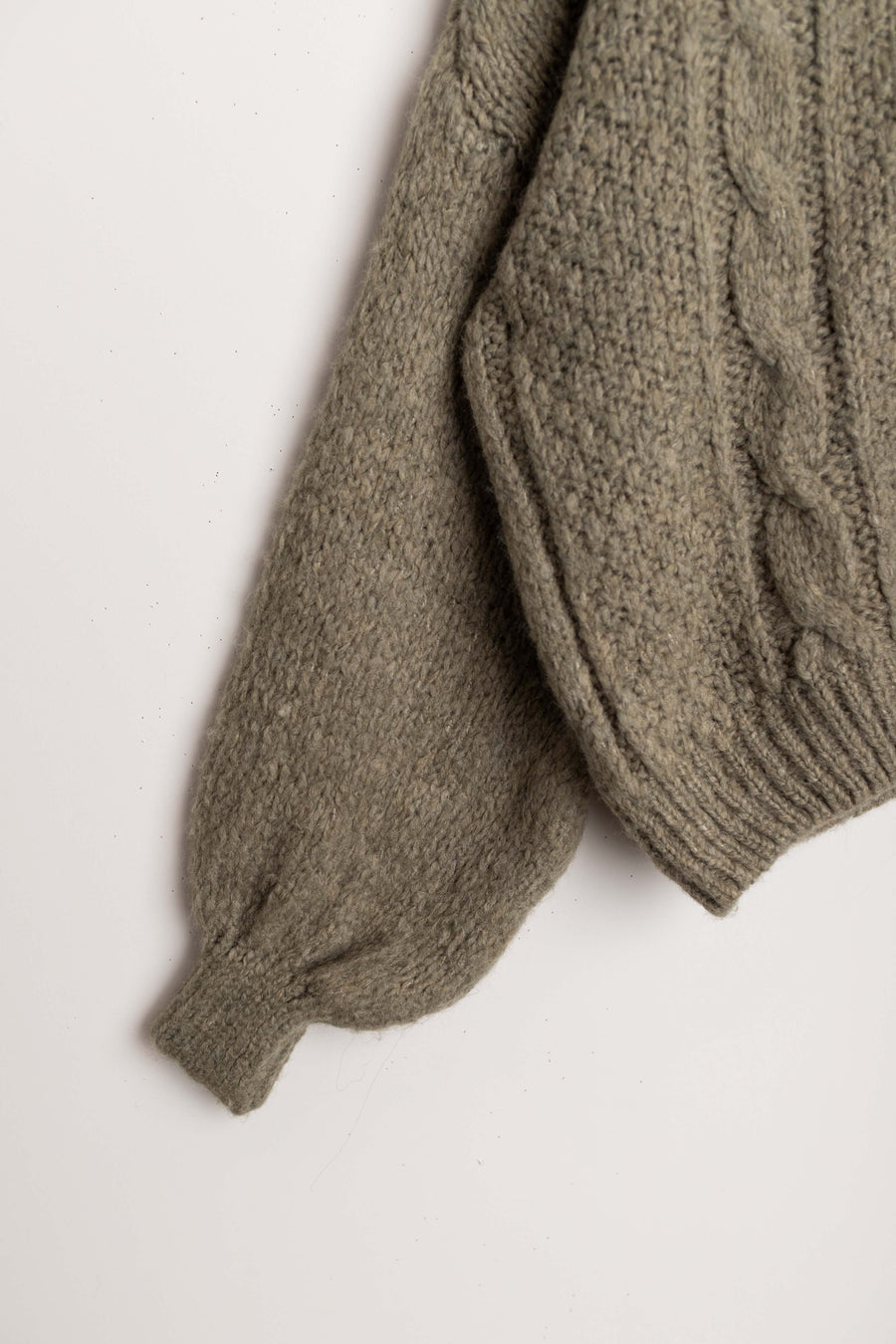 jackieandkate Pullover Zopfstrick salbei