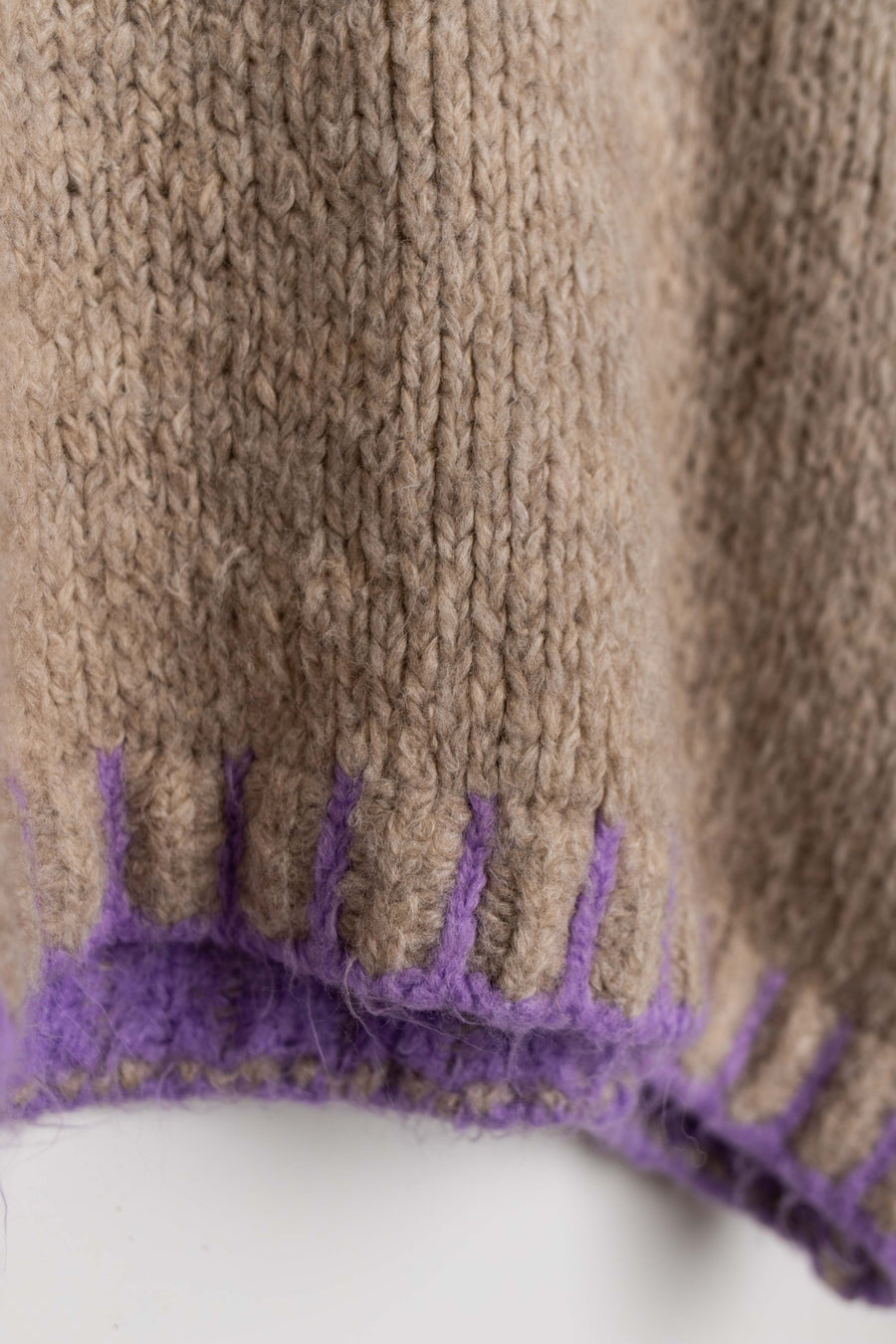 jackieandkate Rollneck Stitches creme lila