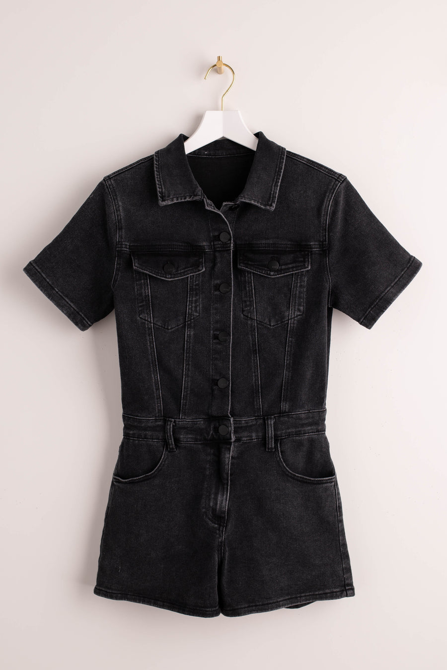 jackieandkate Jumpsuit Jeans kurz schwarz