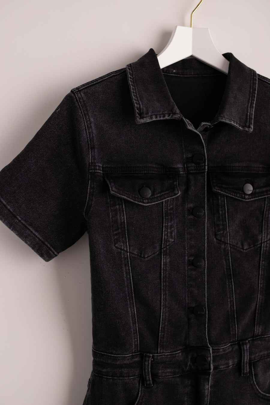 jackieandkate Jumpsuit Jeans kurz schwarz