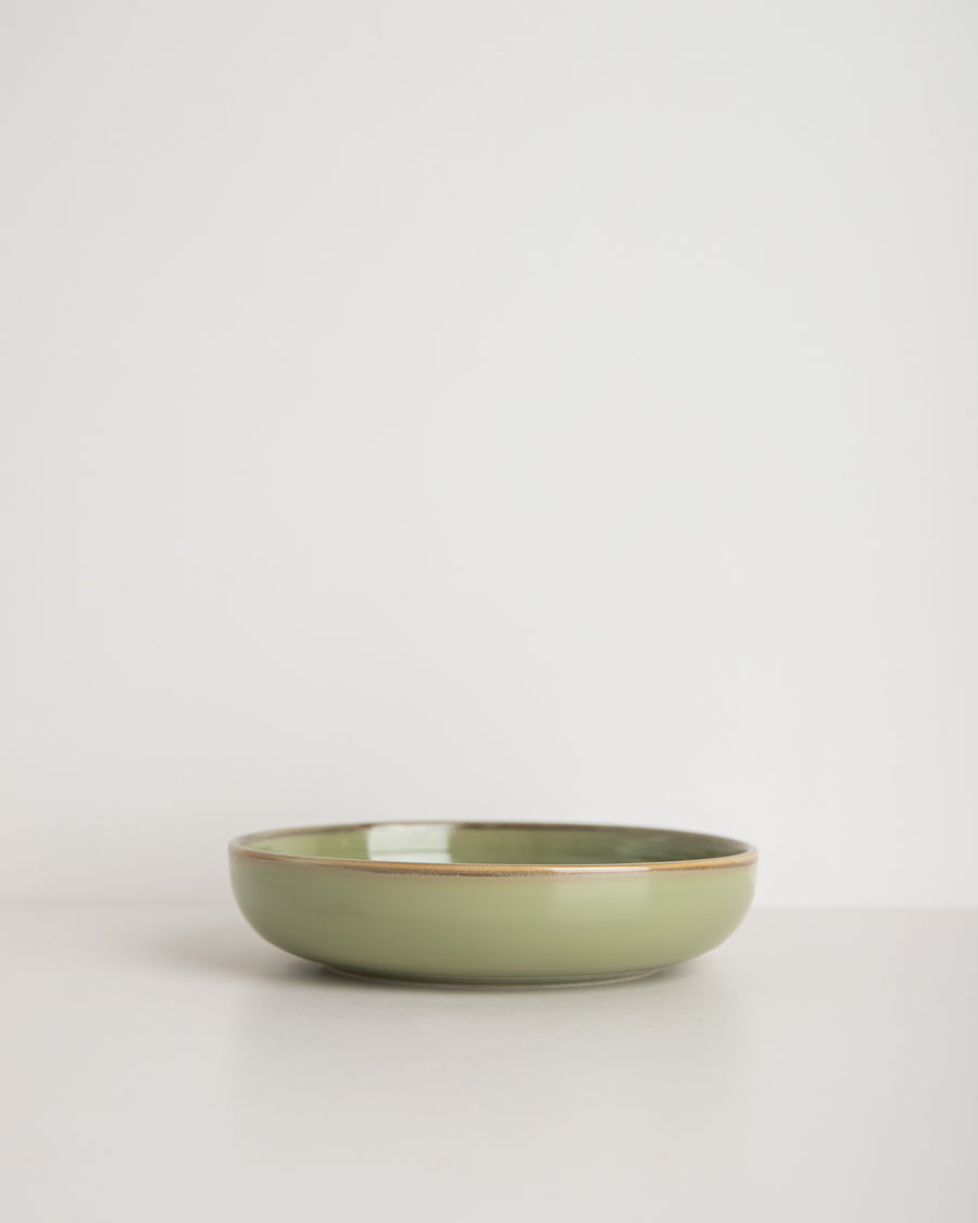 HKliving home chef ceramics deep plate moss green