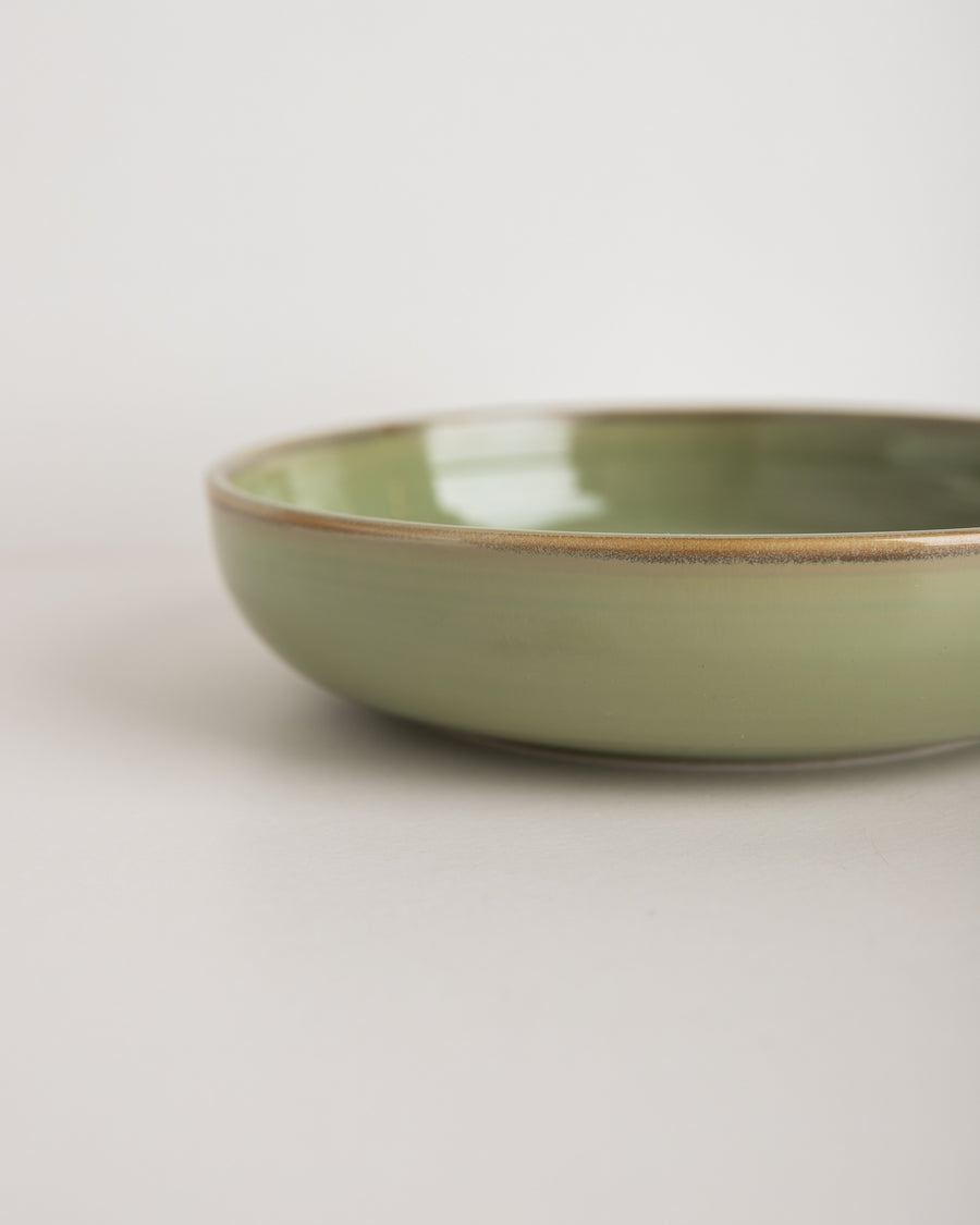 HKliving home chef ceramics deep plate moss green