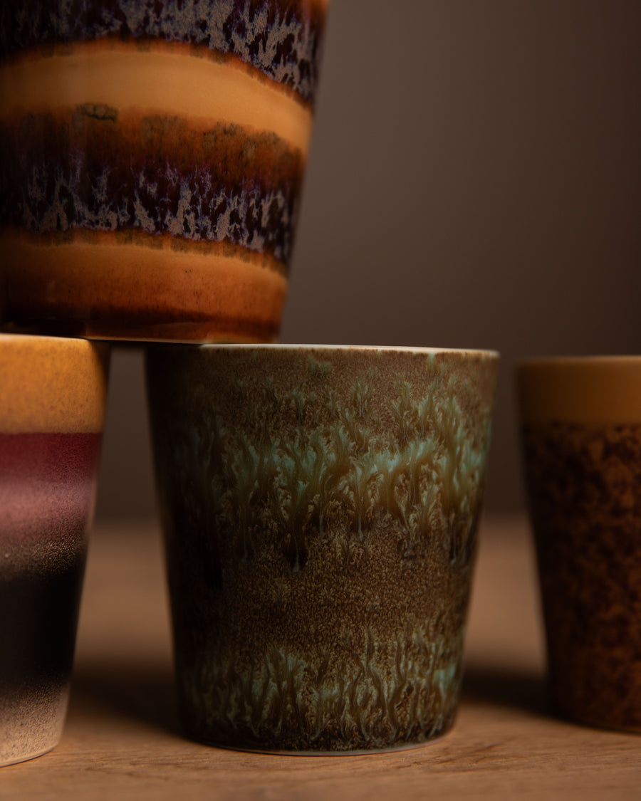 HKliving 70s ceramics coffee mugs set of 6 valley