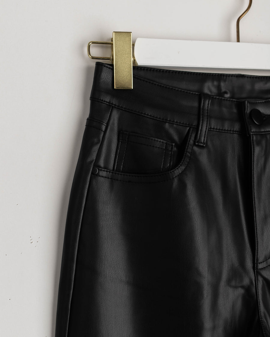 jackieandkate Hose Pleather schwarz