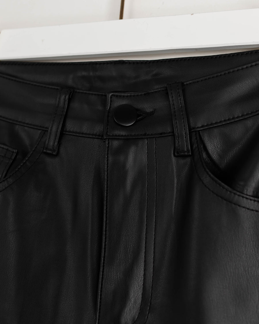 jackieandkate Hose Pleather schwarz
