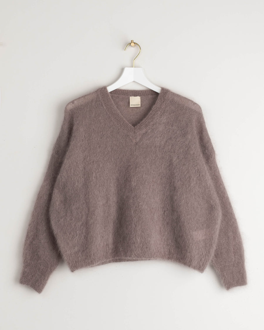 jackieandkate Pullover V-Neck Mohair fango