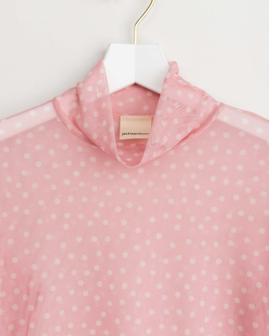 jackieandkate Shirt Luciah Mesh dots rose