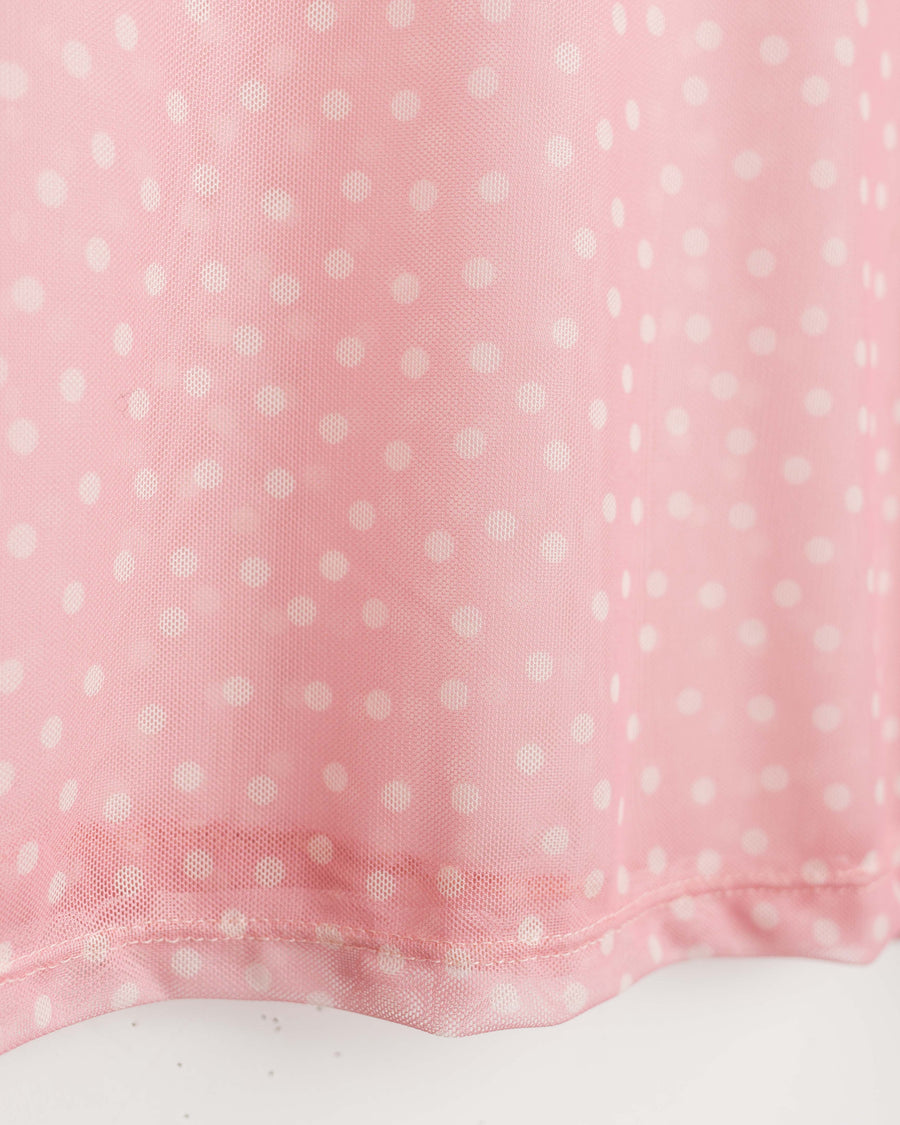 jackieandkate Shirt Luciah Mesh dots rose