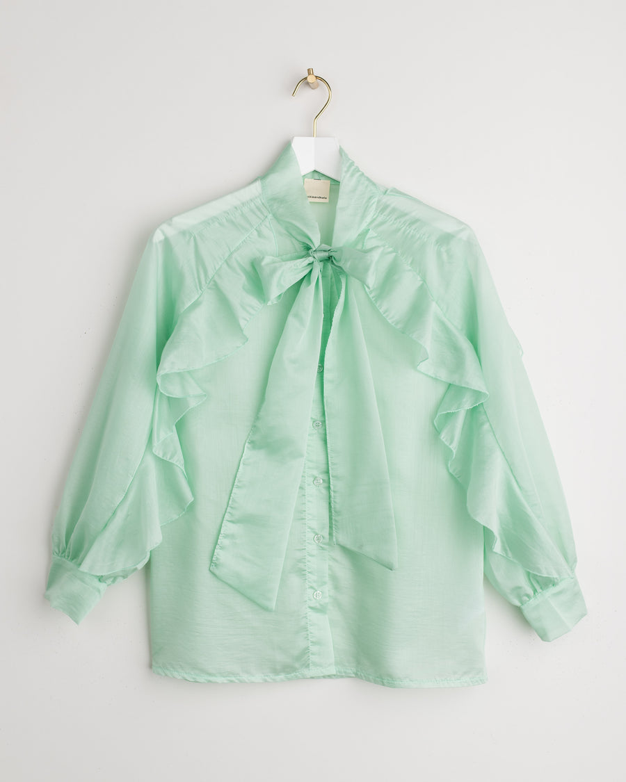 jackieandkate Bluse Rüschen mint