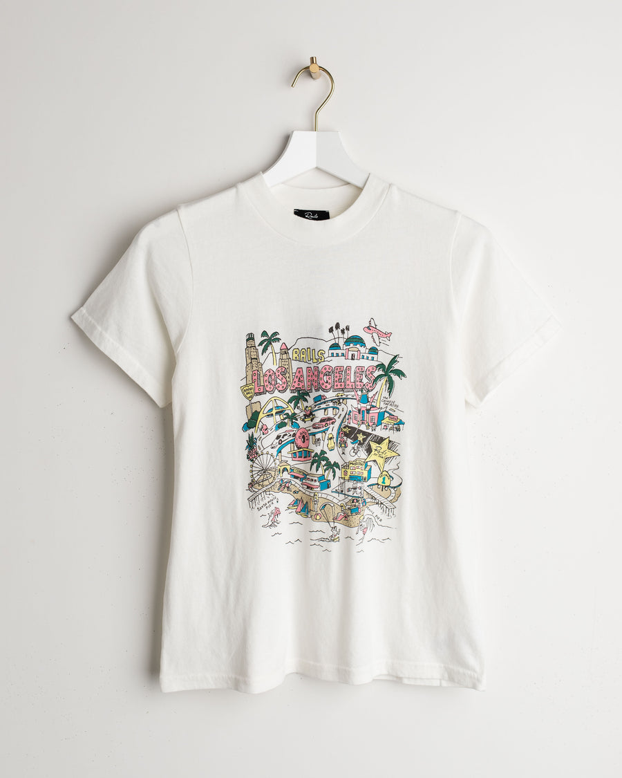 Rails T-Shirt Boyfriend Los Angeles weiß