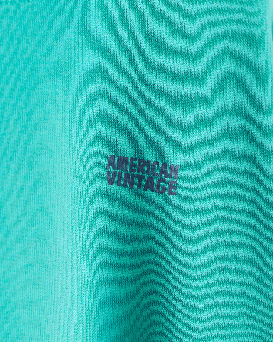 American Vintage Sweatshirt Izubird vert acqua