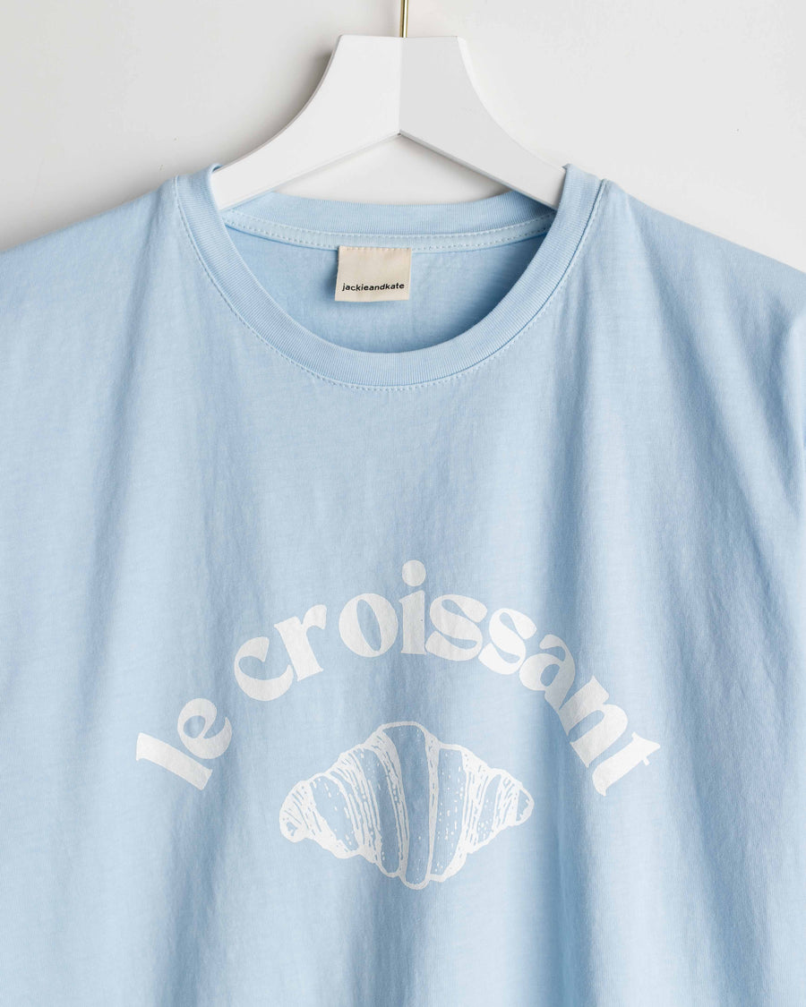 jackieandkate T-Shirt le croissant light sky