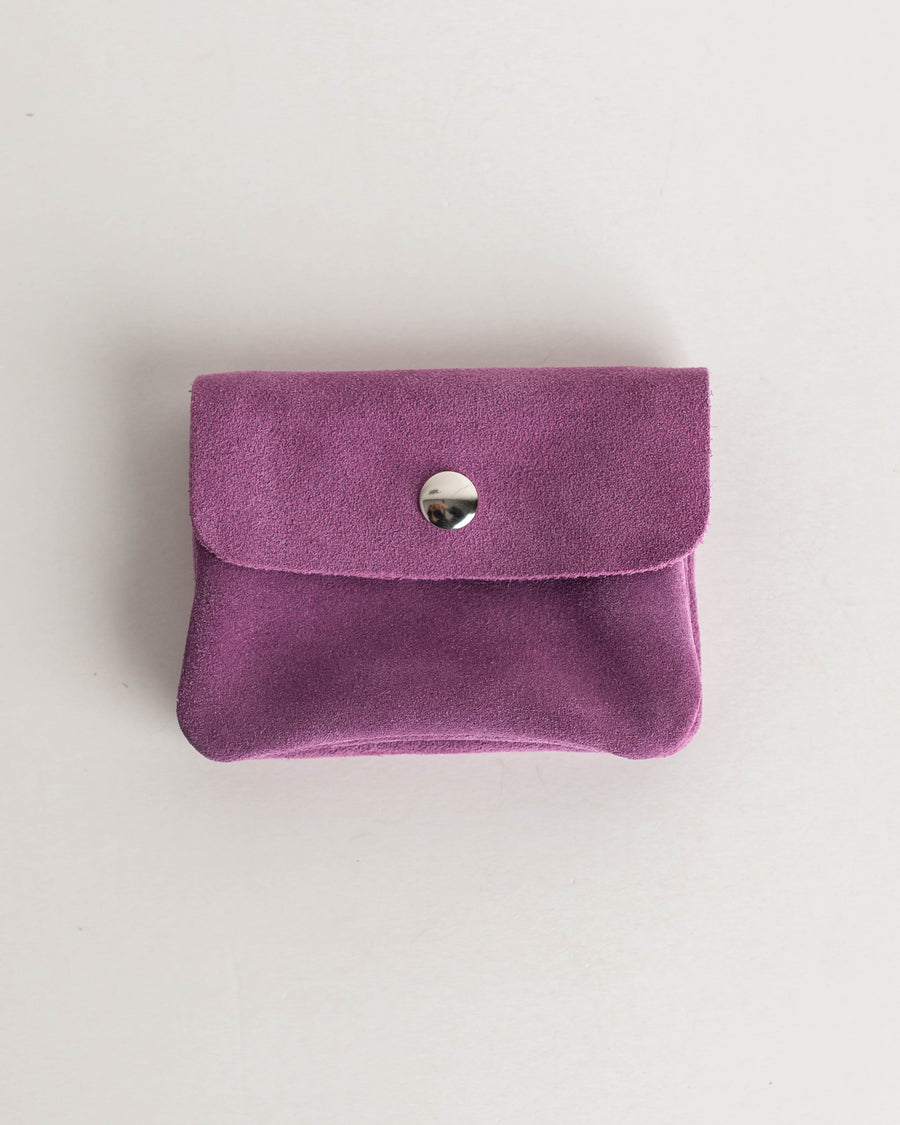 Velours Portemonnaie small lila