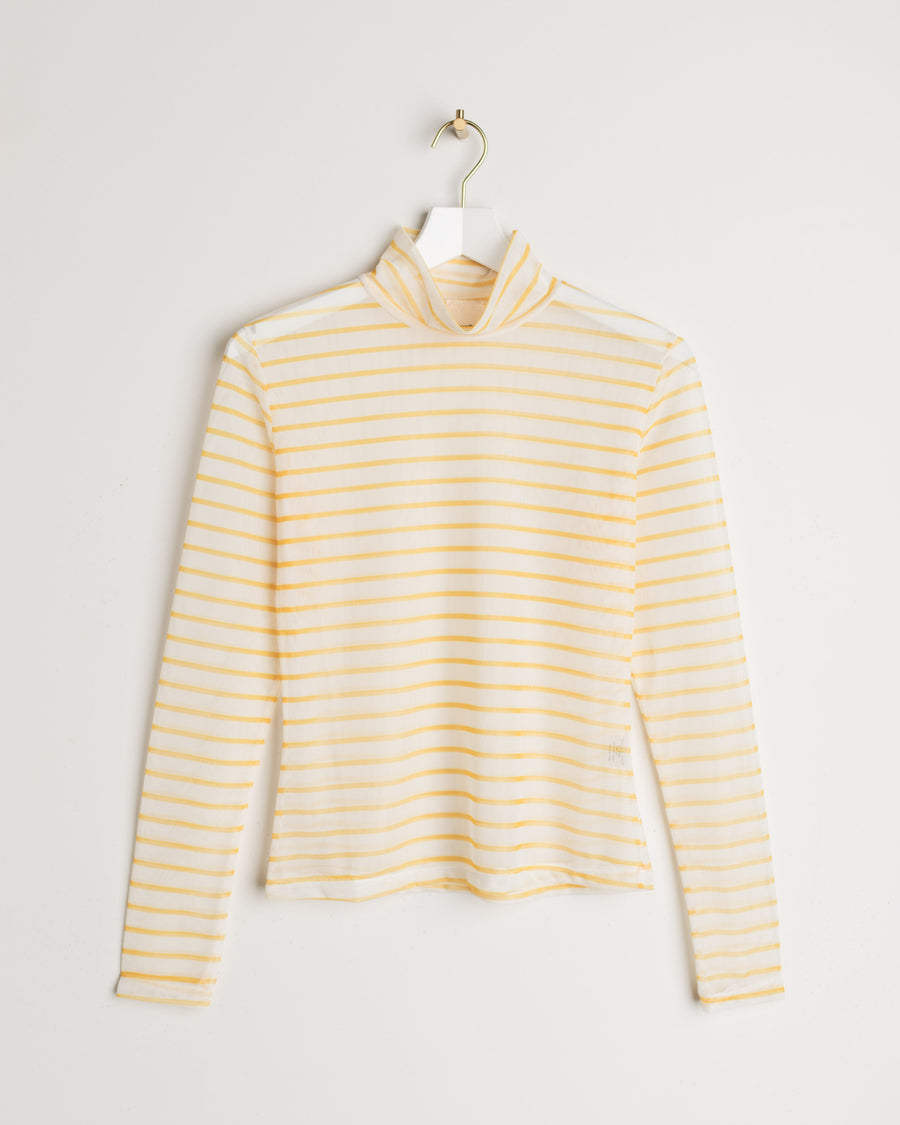jackieandkate Shirt Luciah mesh stripe yellow