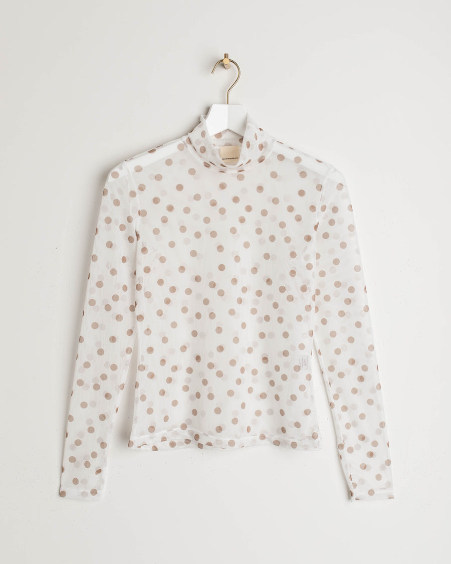 jackieandkate Shirt Luciah Mesh dotty camel