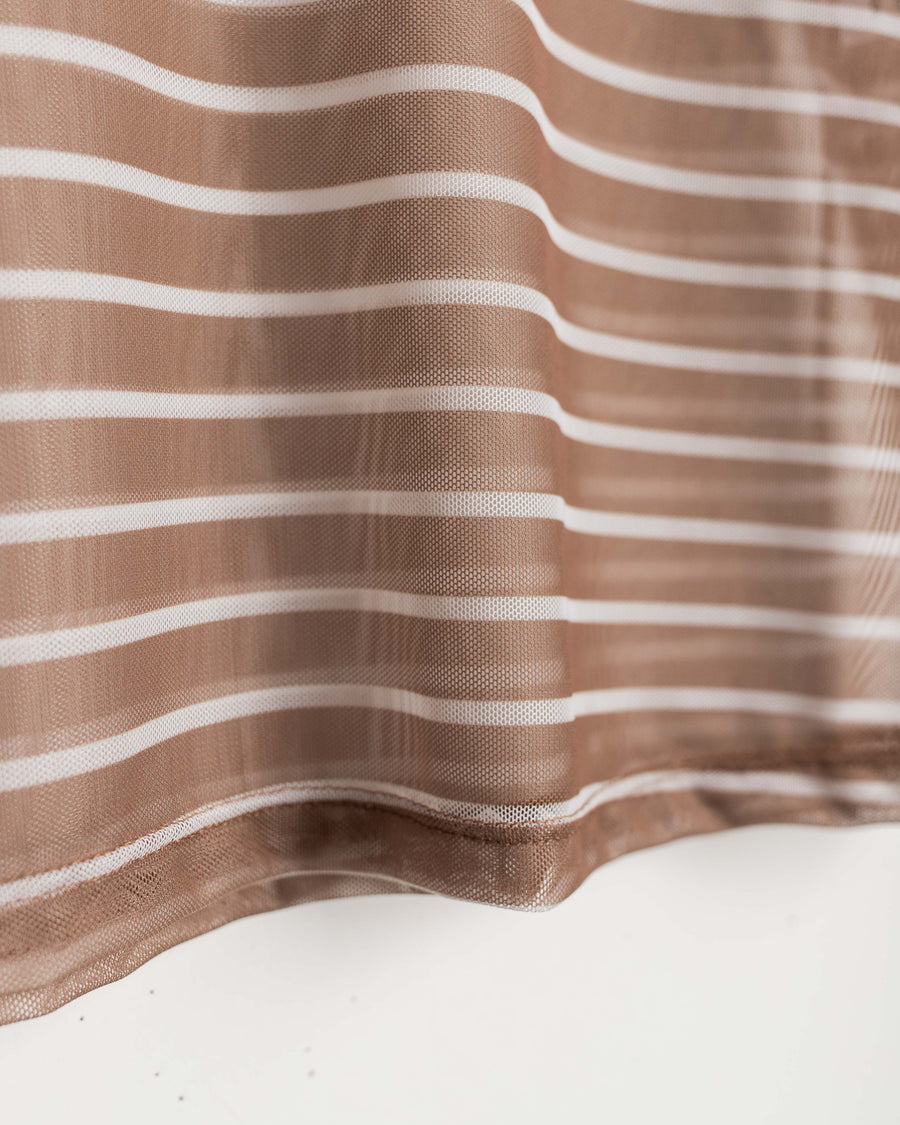 jackieandkate Shirt Luciah mesh stripe camel
