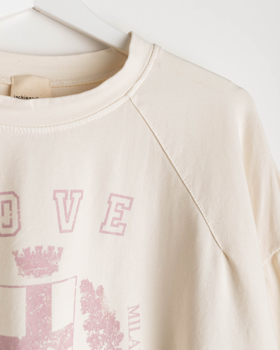 jackieandkate Sweatshirt Love Milano creme