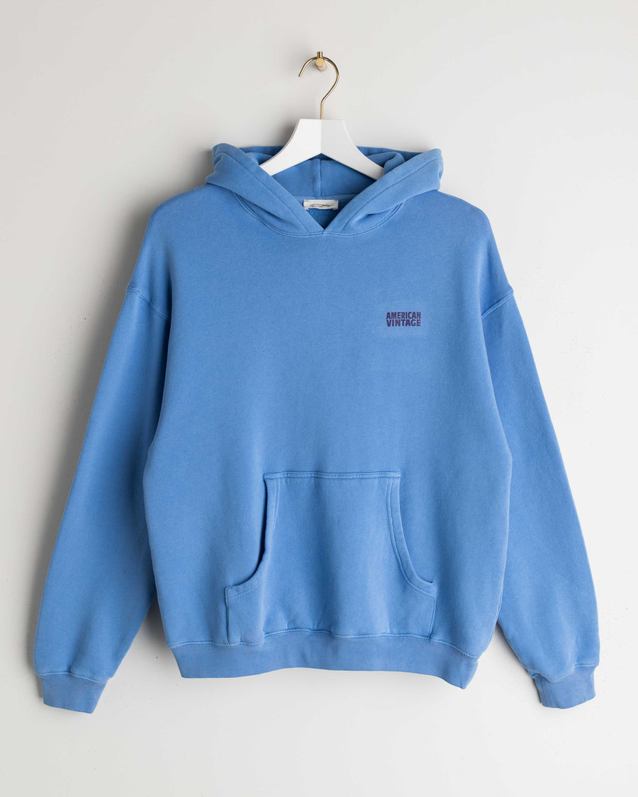 American Vintage Hoodie Izubird celeste