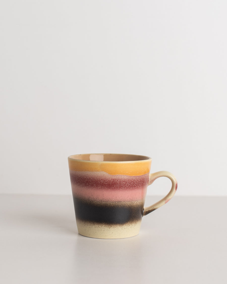 HK Living ceramic 70s cappucino mug sunset
