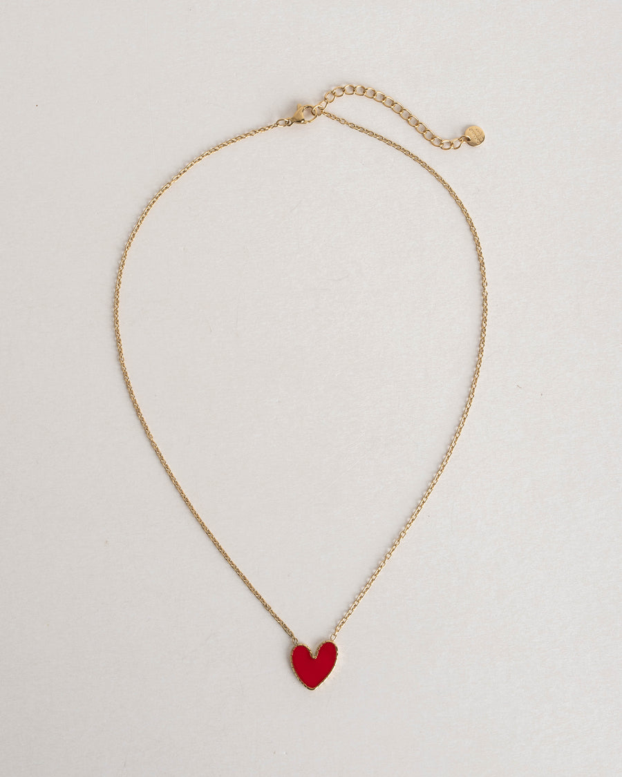 jackieandkate Kette mit Herz rot