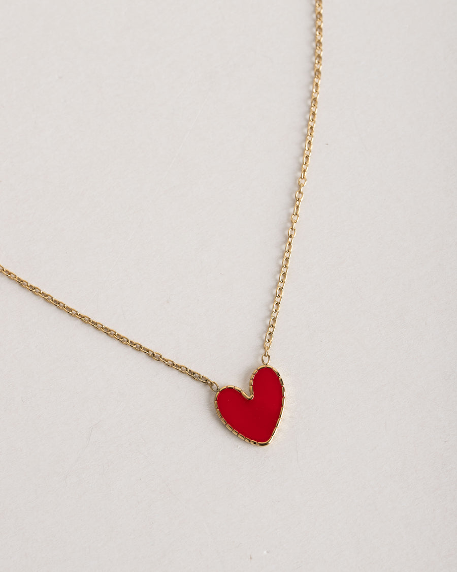 jackieandkate Kette mit Herz rot