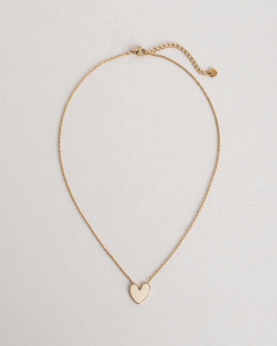 jackieandkate Kette mit Herz weiß