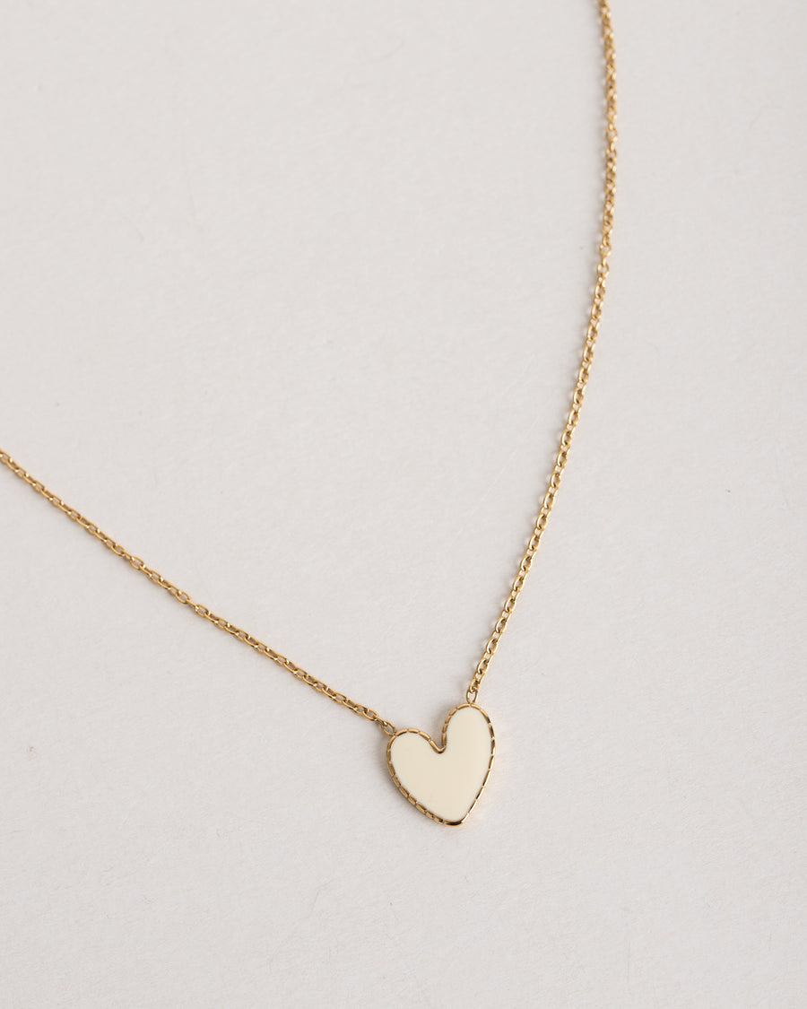 jackieandkate Kette mit Herz weiß