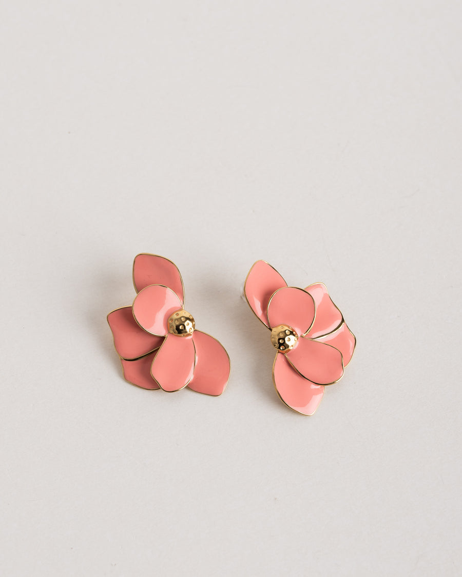 jackieandkate Ohrring Blume rosa