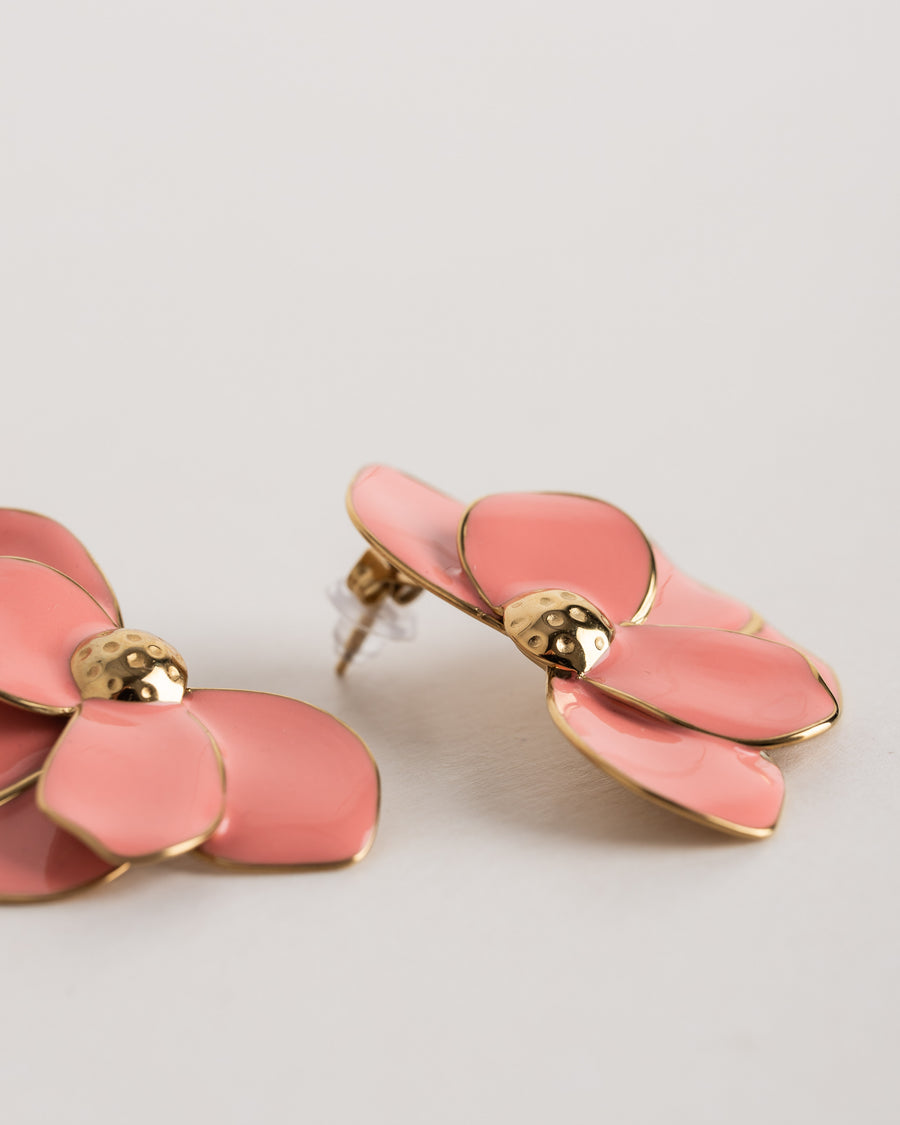 jackieandkate Ohrring Blume rosa