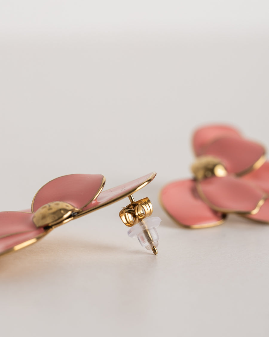 jackieandkate Ohrring Blume rosa