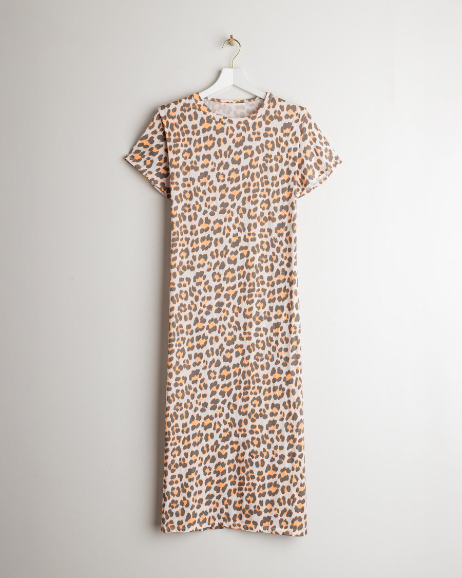 jackieandkate Kleid T-shirt leo orange