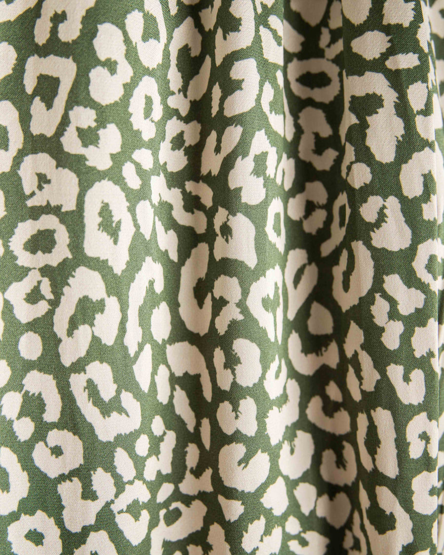 jackieandkate Hose Satin leo dunkelgrün