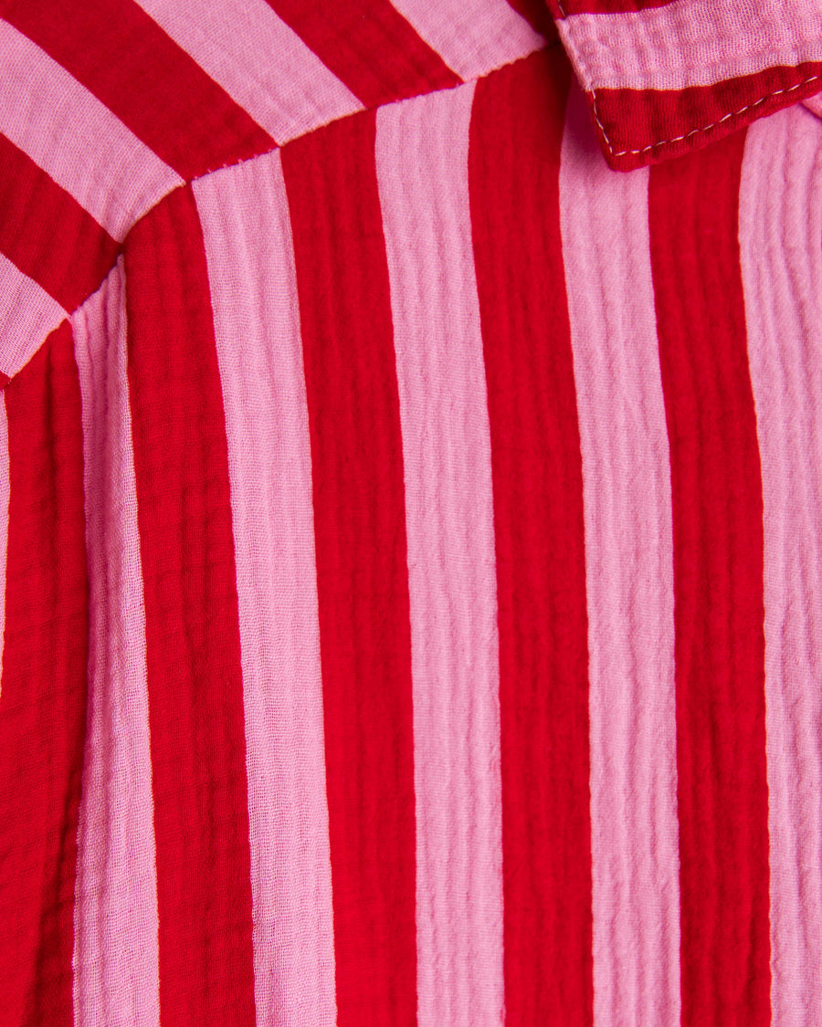 jackieandkate Bluse Musselin Streifen rot