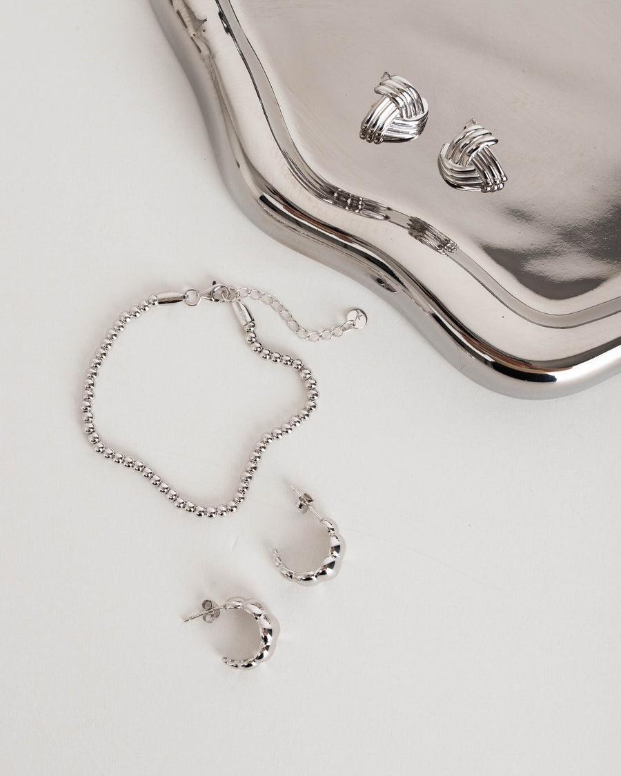 jackieandkate Ohrring classy Knot silber