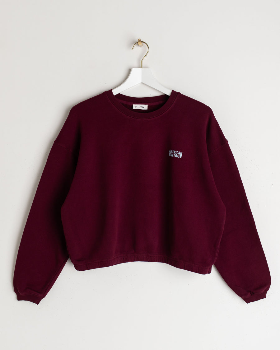 American Vintage Sweatshirt Izubird bordeaux vintage