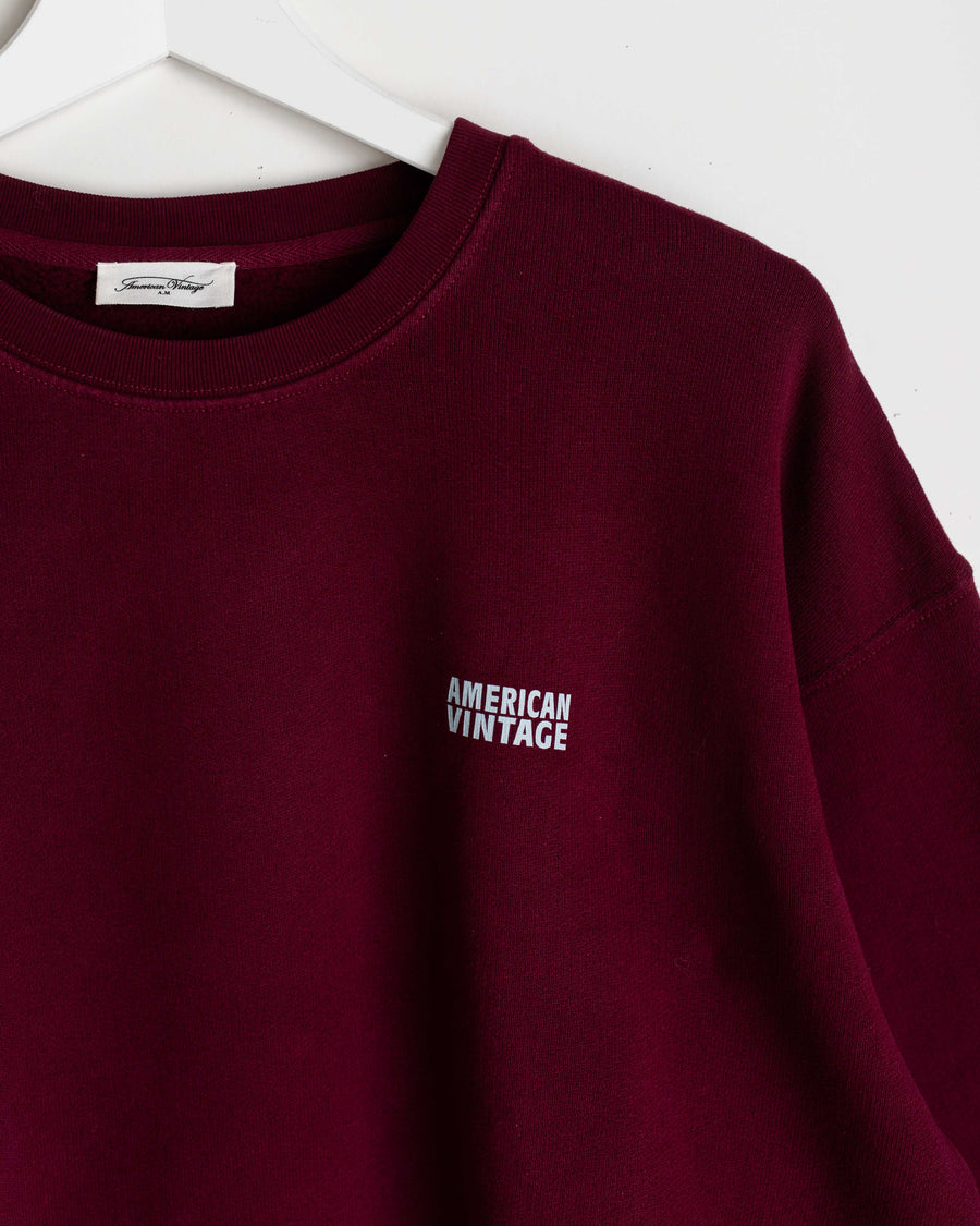 American Vintage Sweatshirt Izubird bordeaux vintage