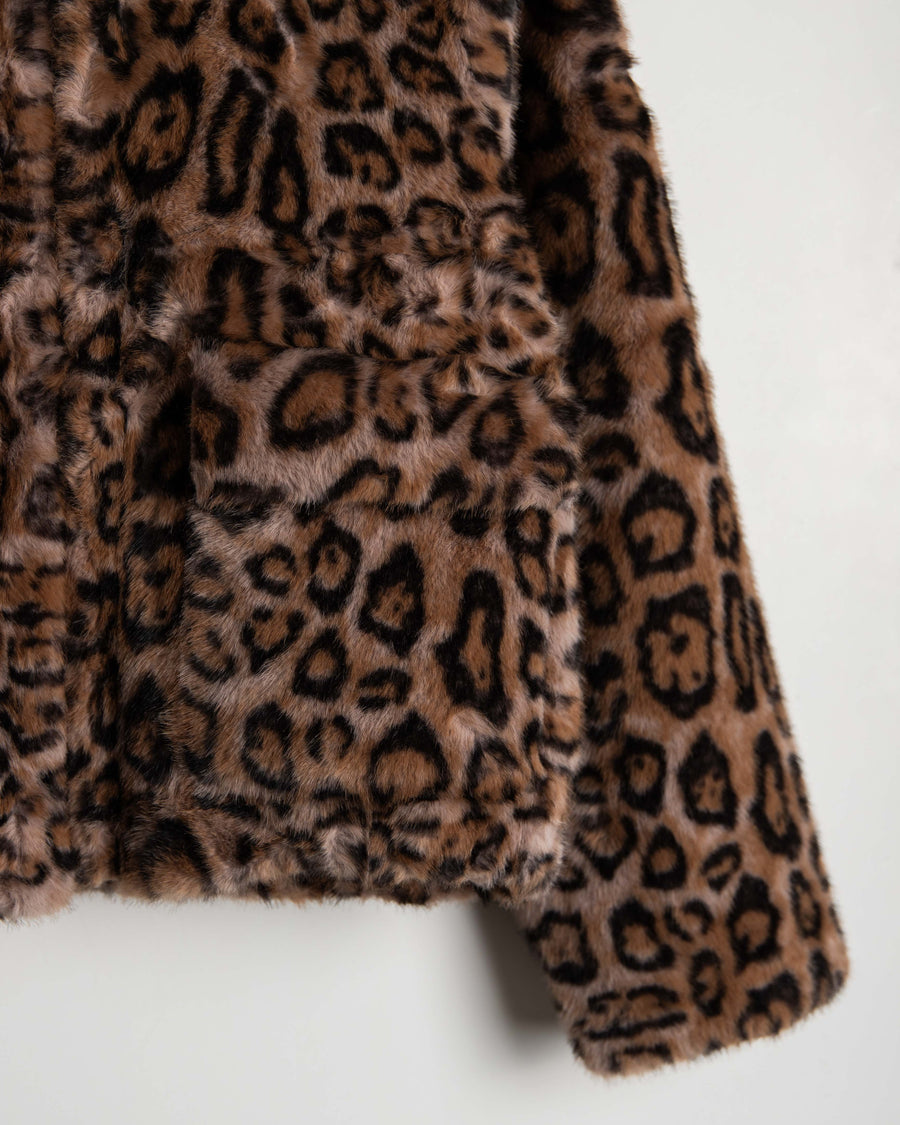 jackieandkate Jacke Zipper Fake Fur Leo