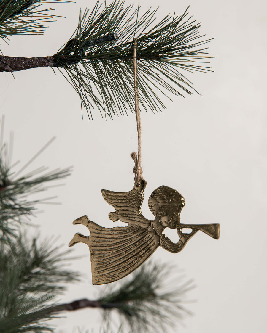 Tica Weihnachtsschmuck Engel Trompete gold