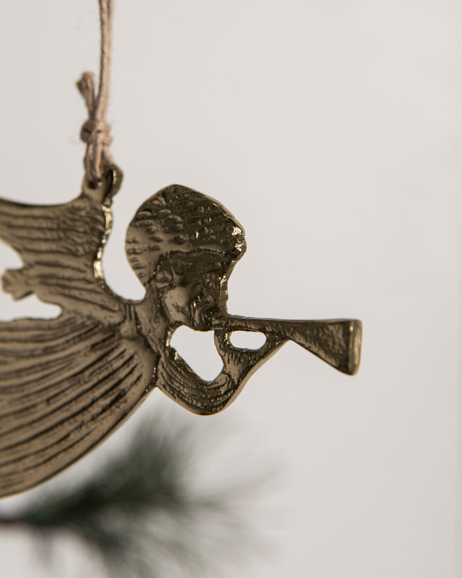 Tica Weihnachtsschmuck Engel Trompete gold