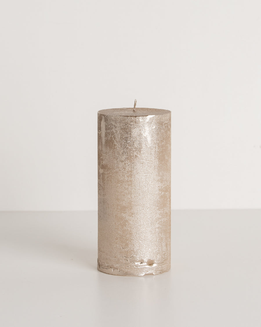 Kerze Pillar bronze 7x15cm