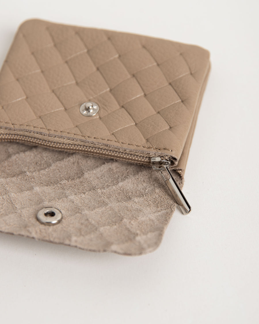 jackieandkate Portemonnaie beige geflochten