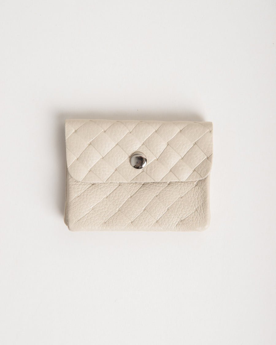 jackieandkate Portemonnaie creme geflochten