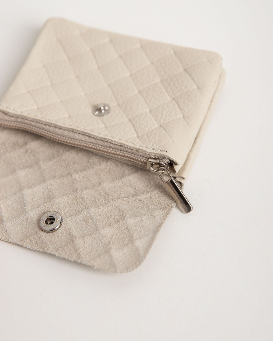 jackieandkate Portemonnaie creme geflochten